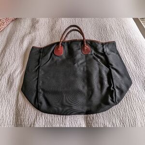 Handcrafted Black Nylon Tote
